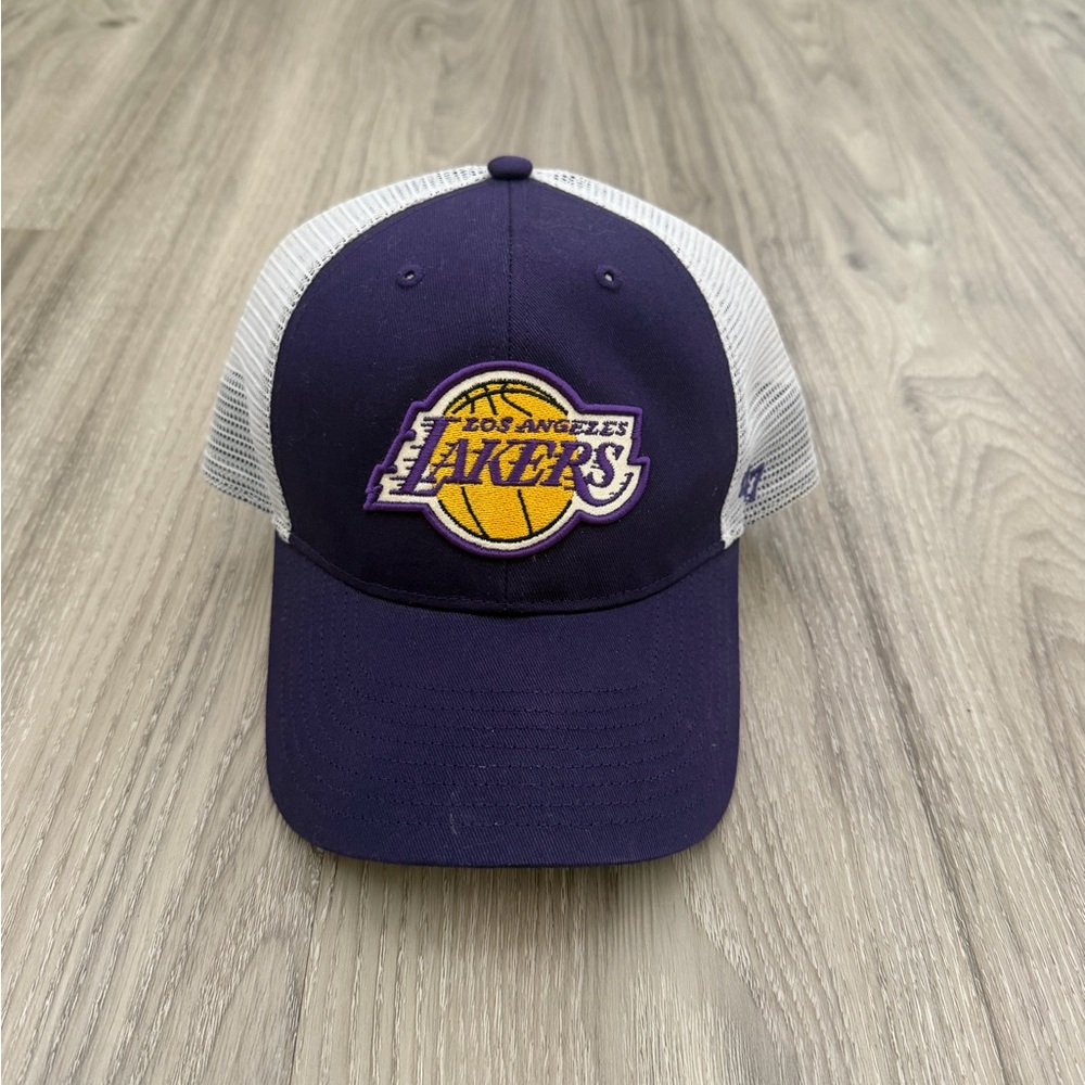 Los Angeles Lakers '47 Brand Purple Trucker Snapback Adjustable Hat